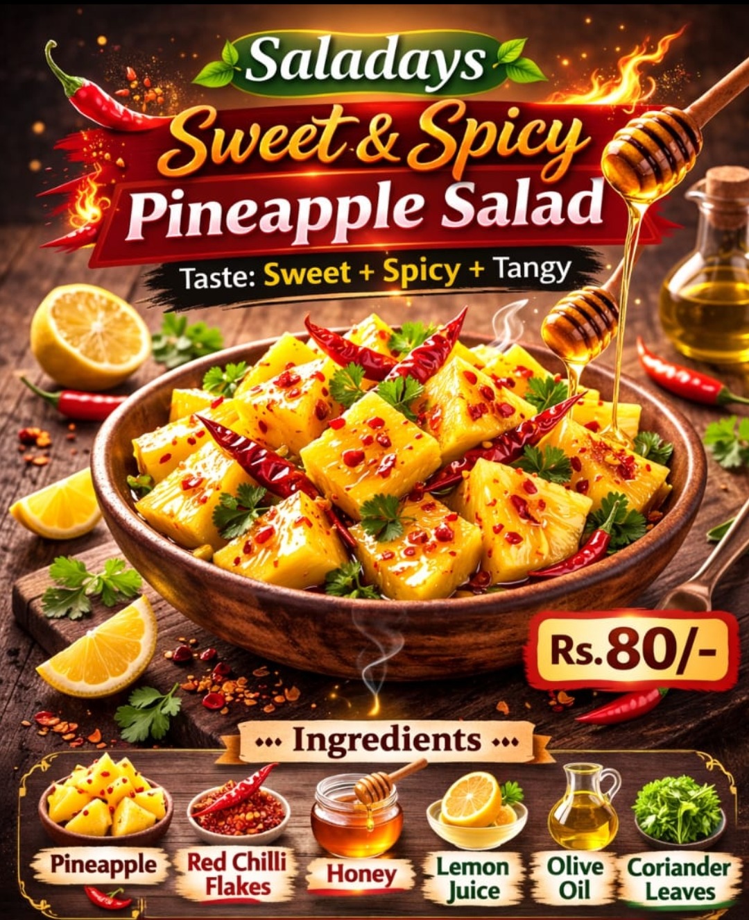 Sweet and Spicy Pineapple Salad